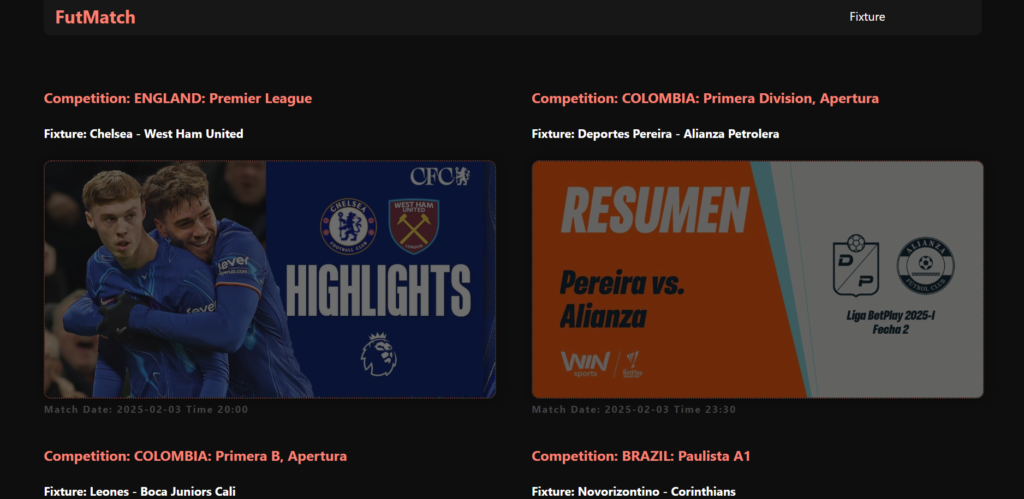 Fut Matches Website